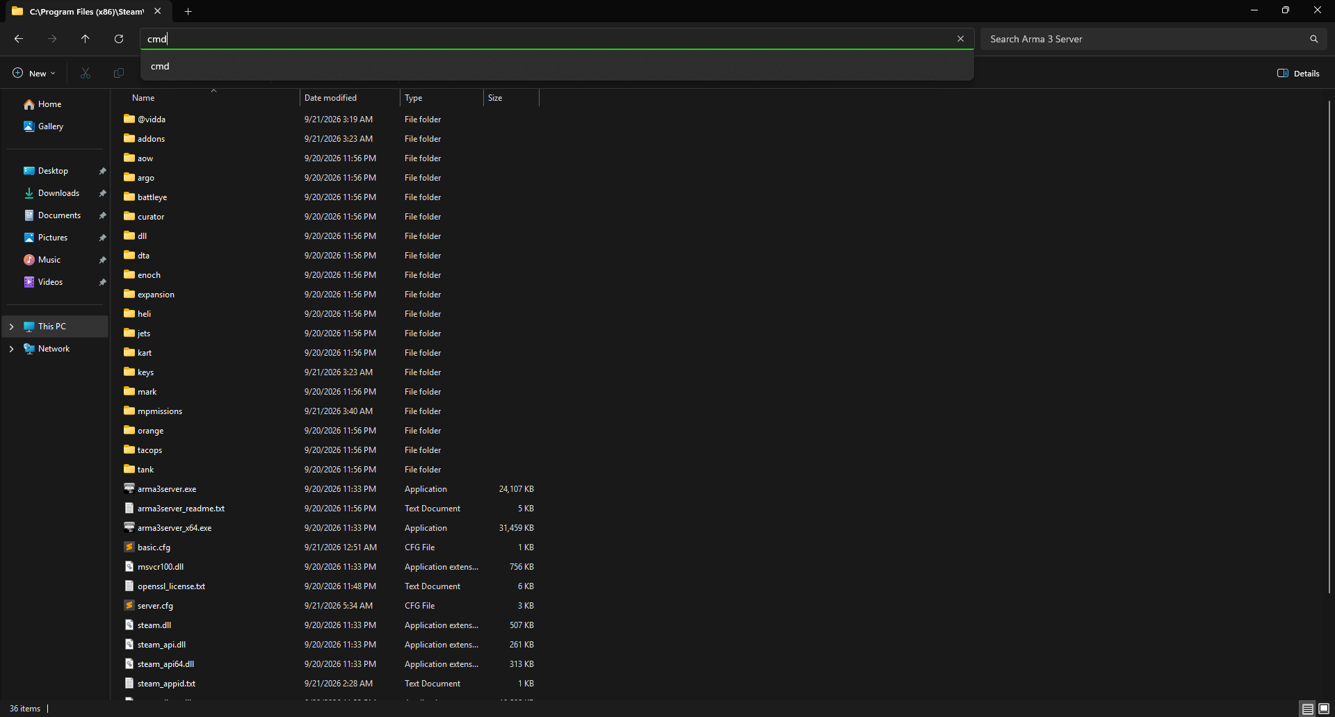 Open Command Prompt from Explorer