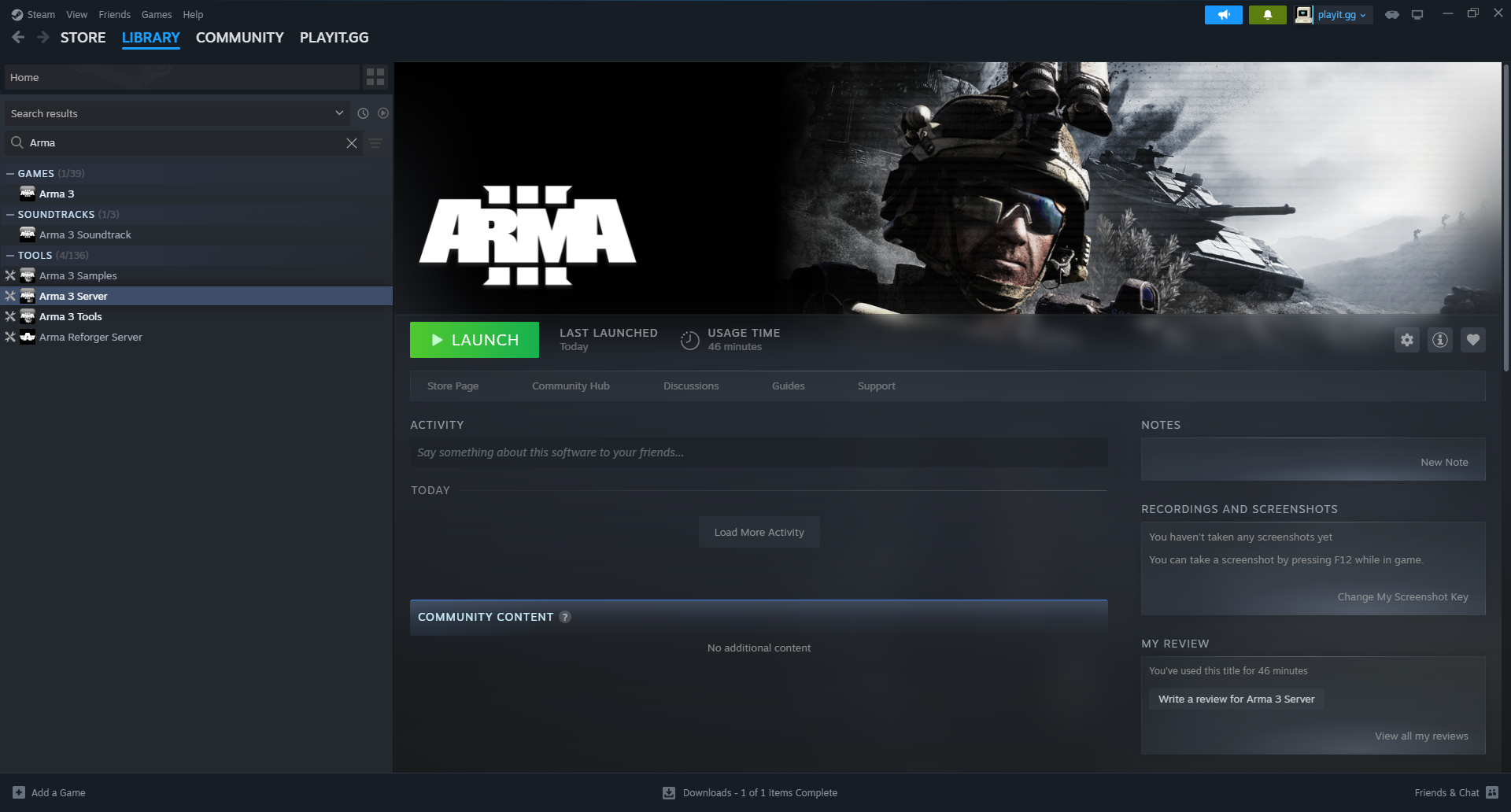 Arma 3 Server on Steam