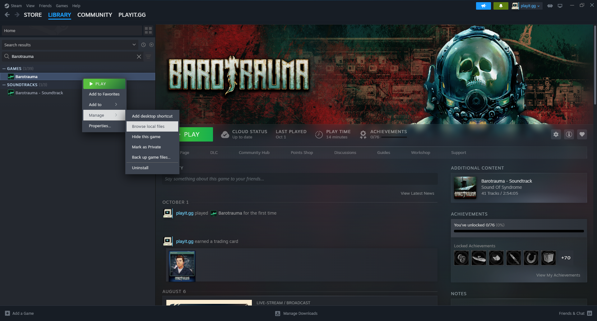 Barotrauma Server Files