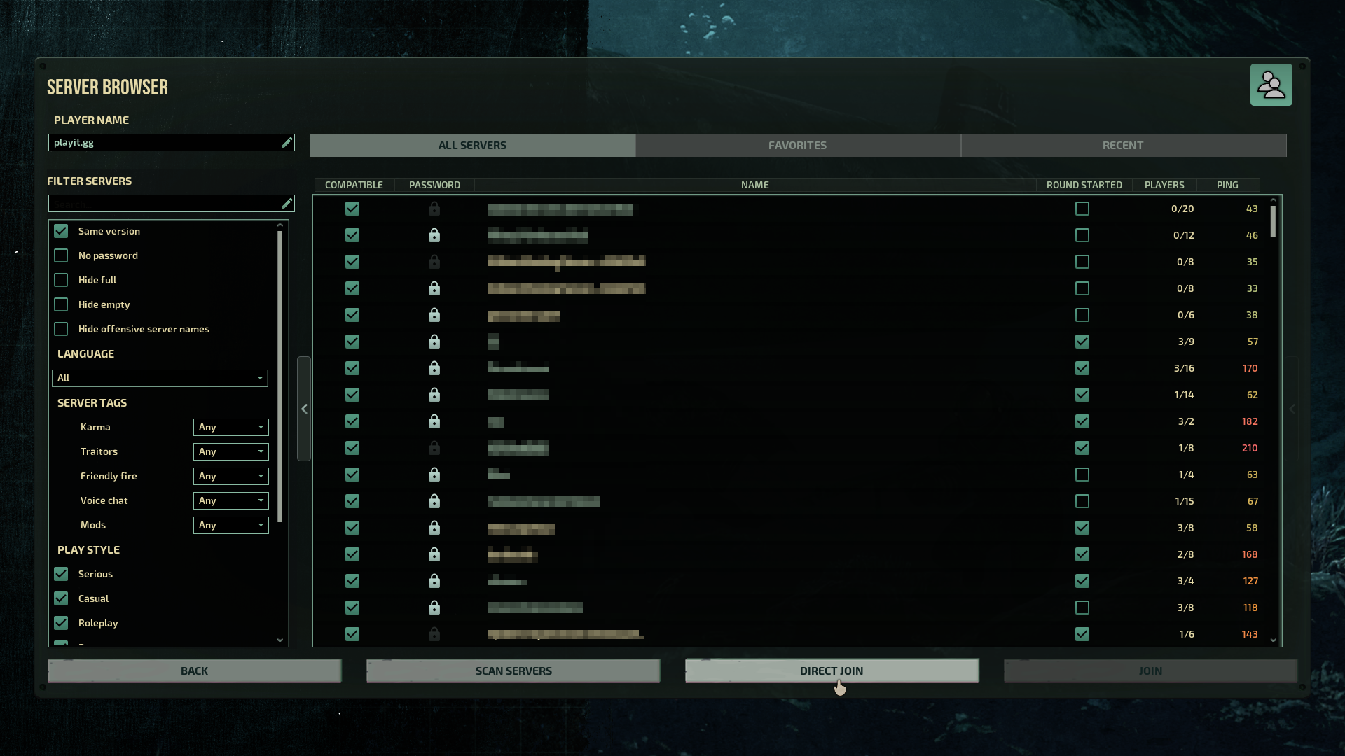 Barotrauma Direct Join Hover