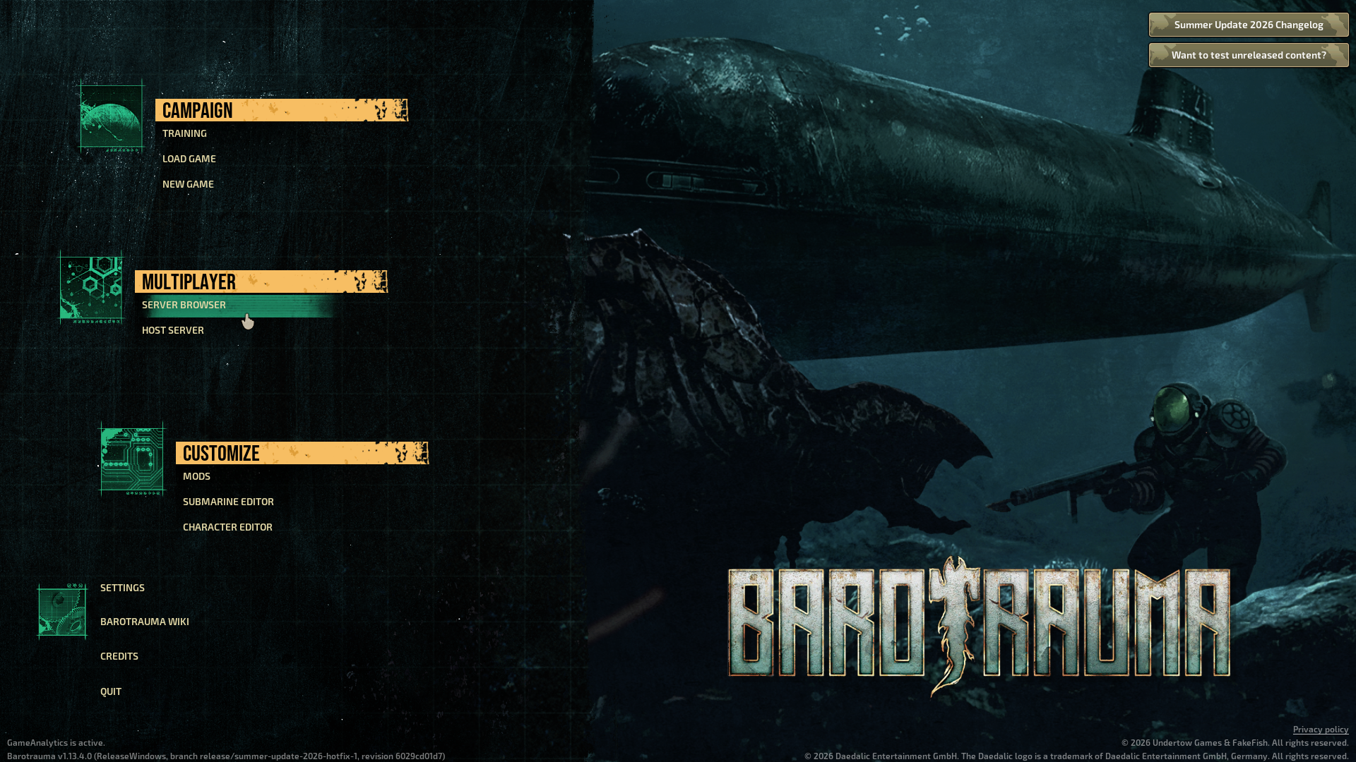 Barotrauma Server Browser Hover