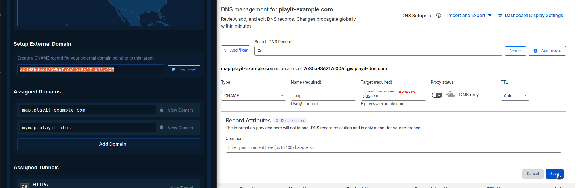 Add domain to gateway