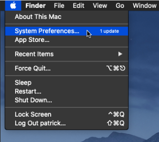 macos preference button