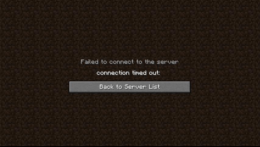 minecraft connection timeout