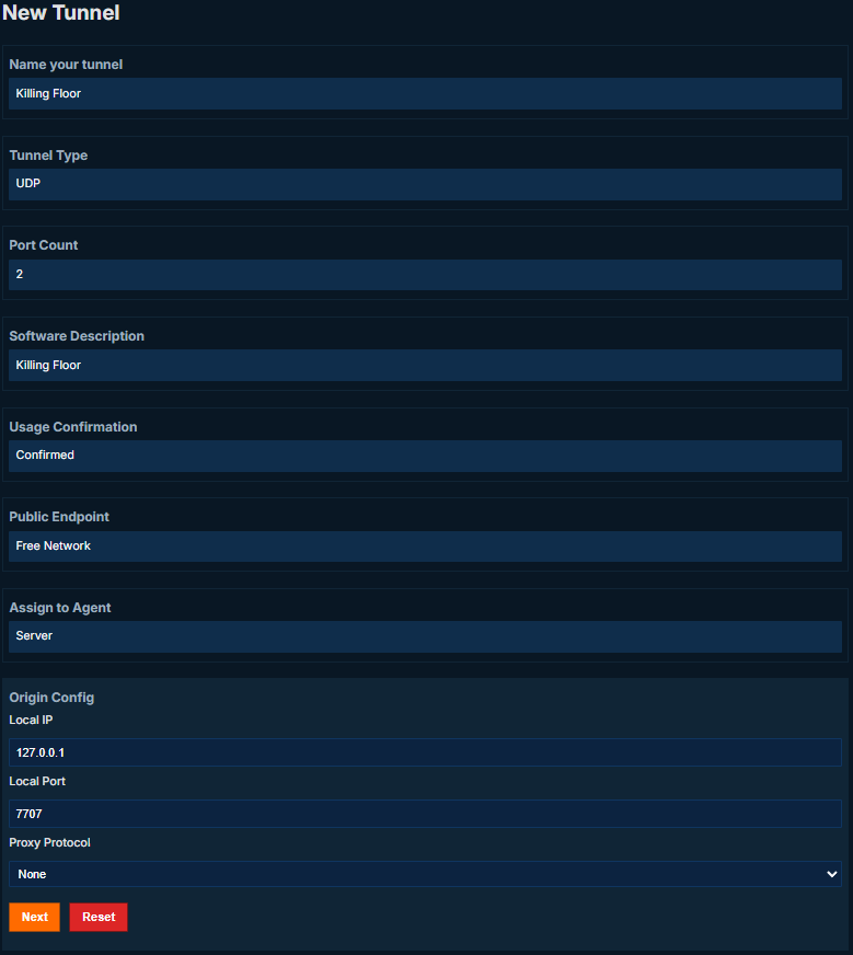 Killing Floor Tunnel Config