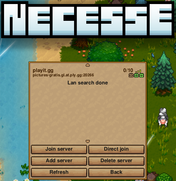 Necesse server join, 2