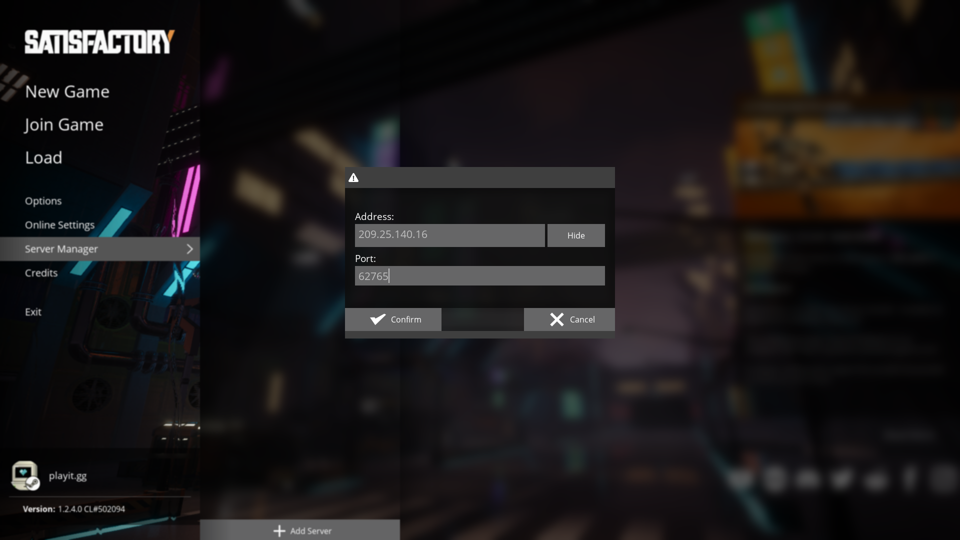 Add Satisfactory Server